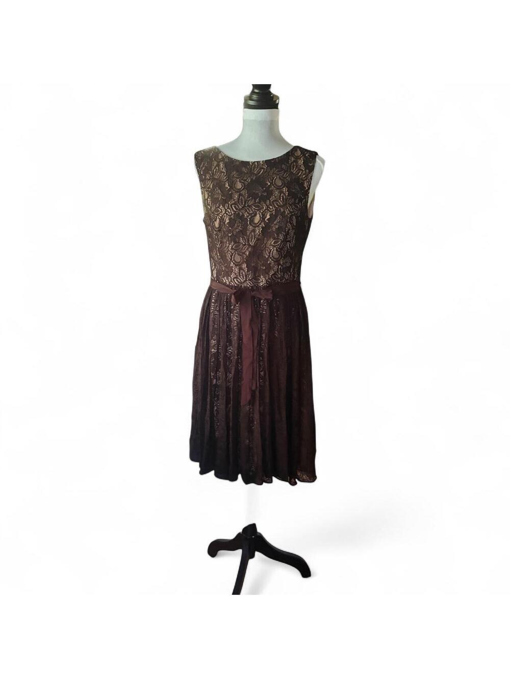 Adrianna Papell Black Lace Dress  Size 10, NWOT